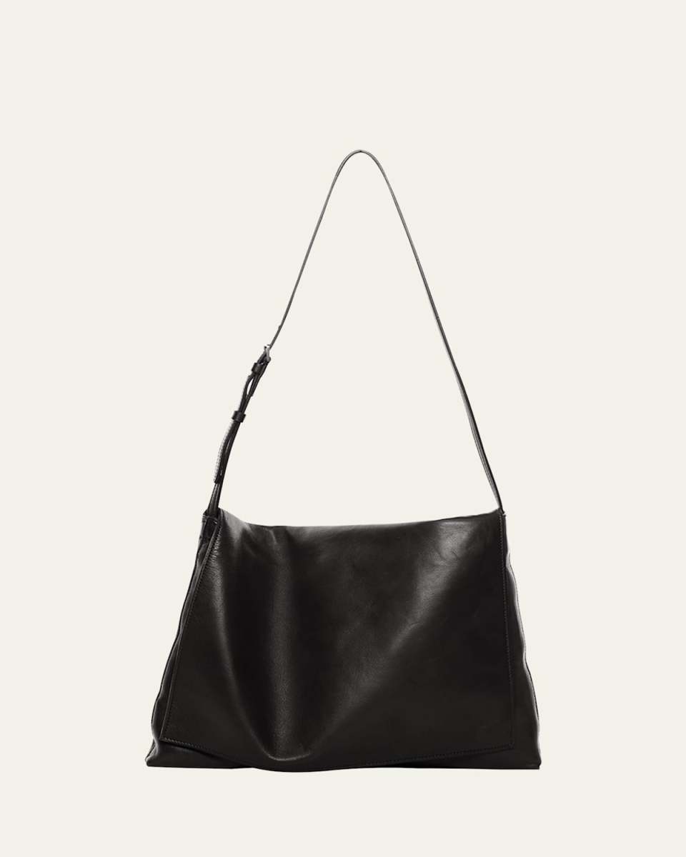 Nan Shoulder Bag in Silk Leather